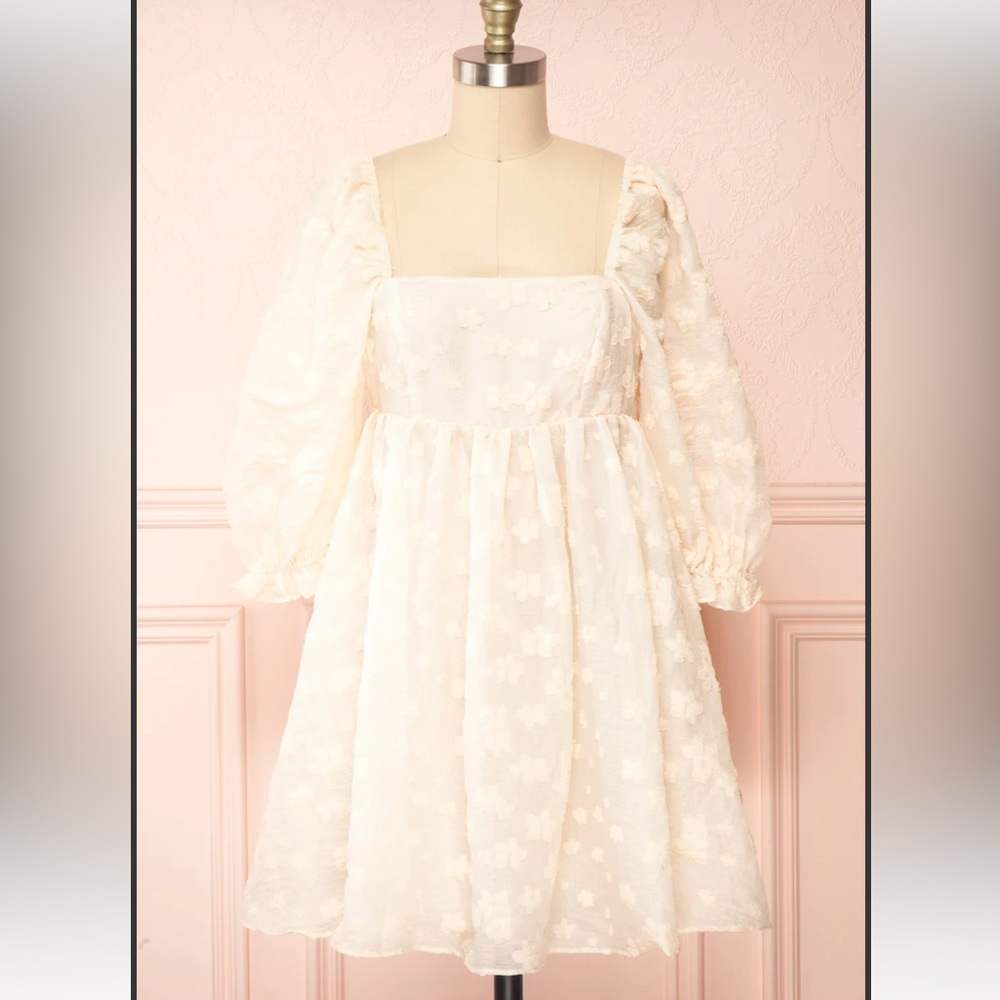 Cream Babydoll Dress